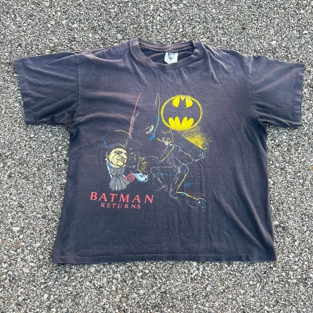 Original Vintage 1991 Batman Returns T-shirt - Picture 1 of 10